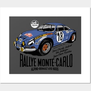 RENAULT ALPINE MONTECARLO RACE Posters and Art